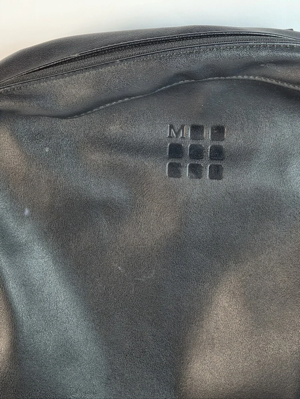 Moleskine Black Minimalist Leather-Style Backpack
